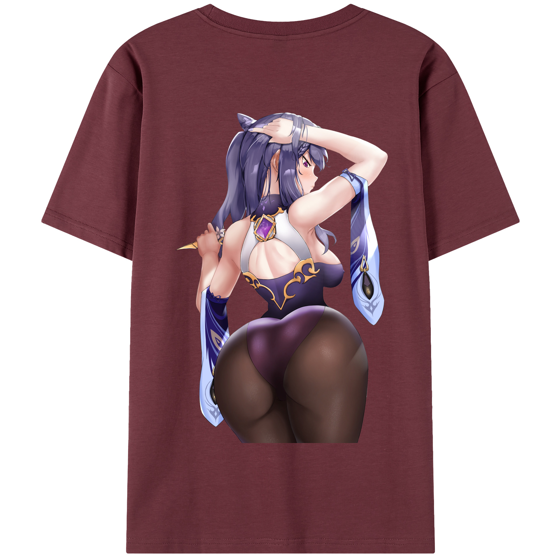 げんし神 刻晴 こくせい genshin Kokusei 綿100％半袖Tシャツ（背面プリント）